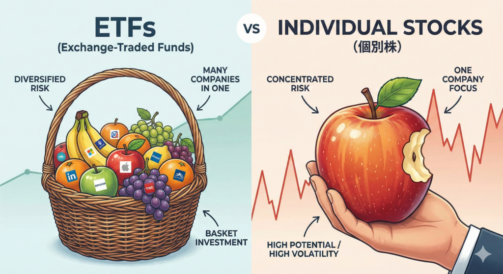 Comparison between ETFs and individual